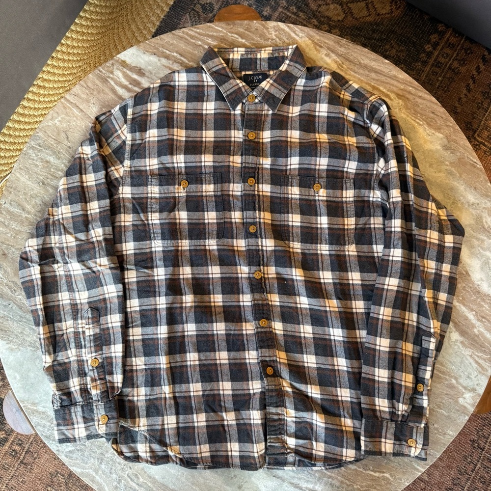 J. Crew Men’s Button-Up Flannel Shirt